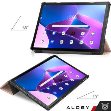 Tablet-Hülle Lenovo Tab M10 FHD Plus 10.6 3 GEN 3RD 3gen 2023 TB-125FU / TB-128FU Hülle Buchcover Roségold Glas