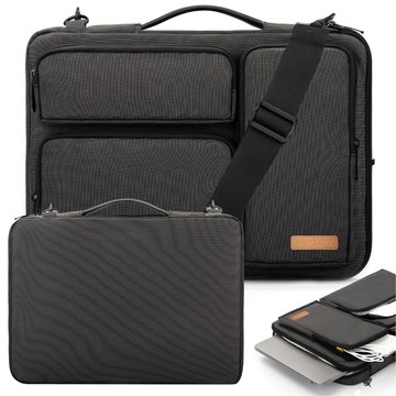 Tasche Hülle für MacBook Air/Pro, Laptop, 15,6" Alogy Tablet mit Schultergurt Schwarz