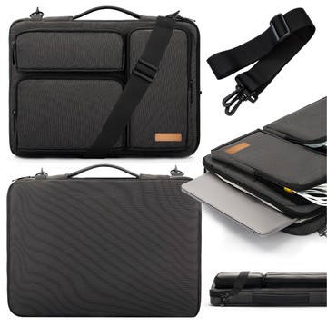 Tasche Hülle für MacBook Air/Pro, Laptop, 15,6" Alogy Tablet mit Schultergurt Schwarz