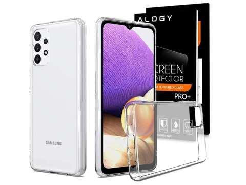 Tasche Hülle für Samsung Galaxy A32 5G Silikon Klarglas