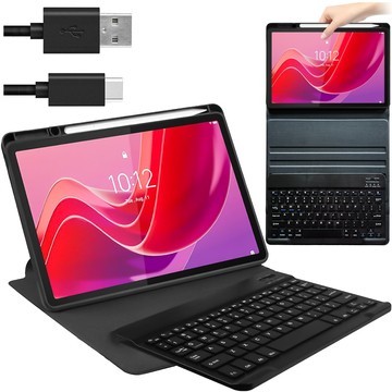 Tastaturhülle für Lenovo Tab M11 10,95 Zoll TB330FU / TB330XU / TB331FC Bluetooth-Tastaturhülle Alogy Black Glass Stylus