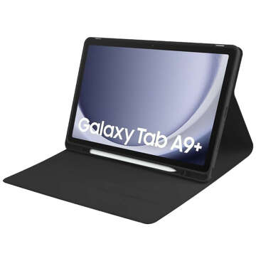 Tastaturhülle für Samsung Galaxy Tab A9 Plus 2023 11 Zoll (X210/X215/X216), magnetische Bluetooth-Tastatur, Alogy, schwarzes Glas