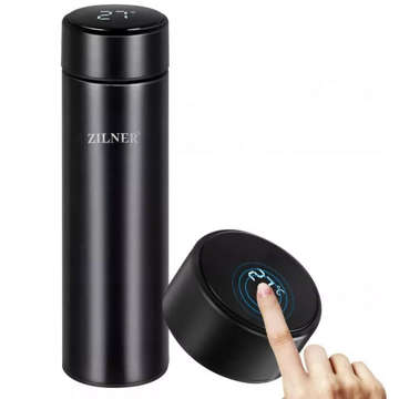 Thermobecher Thermoskanne Smart Bottle LED ZILNER Bottle 500ml Schwarz