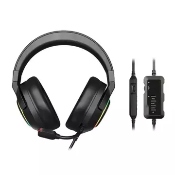 Tronsmart Sparkle RGB kabelgebundener Around-Ear-USB-Kopfhörer mit Mikrofon und Fernbedienung für Gamer schwarz (467600)