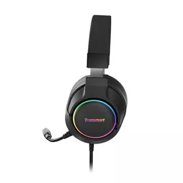 Tronsmart Sparkle RGB kabelgebundener Around-Ear-USB-Kopfhörer mit Mikrofon und Fernbedienung für Gamer schwarz (467600)