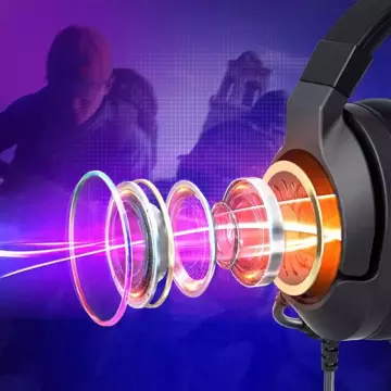 Tronsmart Sparkle RGB kabelgebundener Around-Ear-USB-Kopfhörer mit Mikrofon und Fernbedienung für Gamer schwarz (467600)