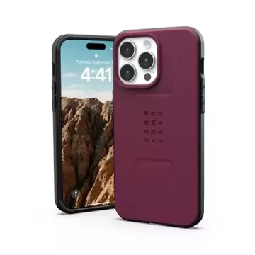 UAG Civilian Magsafe Hülle - Schutzhülle für iPhone 15 Pro Max (Bordeaux)