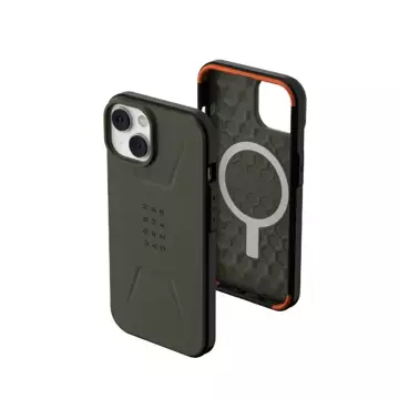 UAG Civilian - Schutzhülle für iPhone 14 Plus kompatibel mit MagSafe (oliv)