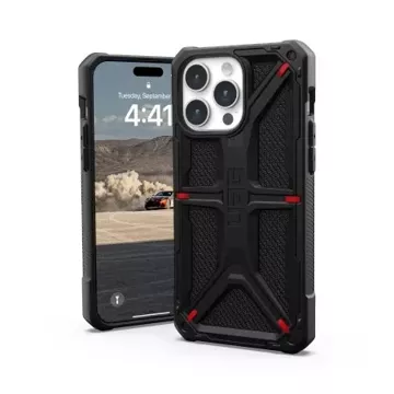 UAG Monarch Case - Schutzhülle für iPhone 15 Pro Max (Kevlar schwarz)