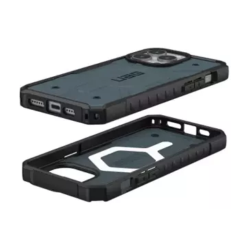 UAG Pathfinder Magsafe Hülle - Schutzhülle für iPhone 15 Pro Max (Wolkenblau)