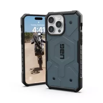 UAG Pathfinder Magsafe Hülle - Schutzhülle für iPhone 15 Pro Max (Wolkenblau)