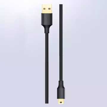 UGREEN 5-poliges vergoldetes USB-Mini-USB-Kabel 0,5 m schwarz (US132)