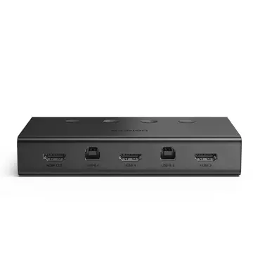 UGREEN KVM Switch (Keyboard Video Mouse) 4 x 1 HDMI (weiblich) 4 x USB (weiblich) 4 x USB Typ B (weiblich) schwarz (CM293)