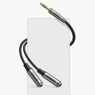 UGREEN Kabel AUX-Verlängerungskabel 3,5 mm Miniklinke 0,2 m schwarz (AV191 50253)