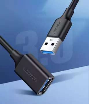 UGREEN Kabel Verlängerungskabel USB 3.0 (weiblich) - USB 3.0 (männlich) Adapter 1,5 m schwarz (US129 30126)