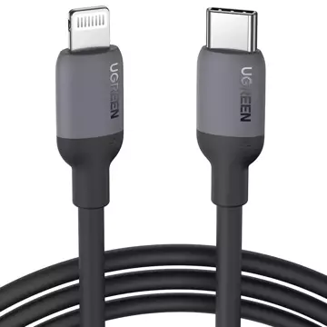 UGREEN Kabel zum Schnellladen USB Typ C - Lightning (MFI zertifiziert) Chip C94 Power Delivery 1m schwarz (US387 20304)