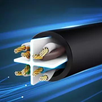 "UGREEN LAN Ethernet Cat. 6 Netzwerkkabel flach 8m schwarz (NW102)"
