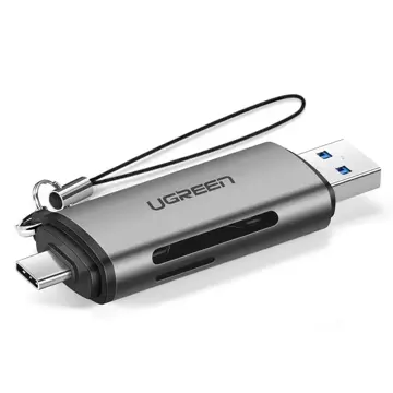 UGREEN SD / Micro SD Kartenleser für USB 3.0 / USB Type C 3.0 grau (50706)