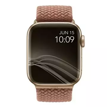 UNIQ Aspen Armband für Apple Watch 40/38/41mm Serie 4/5/6/7/8/SE/SE2 Geflochtenes Pink/Grapefruit Pink