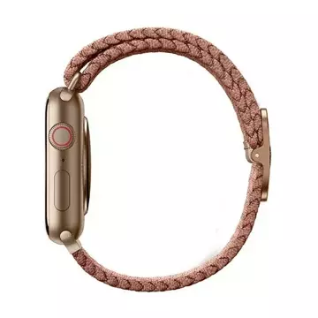 UNIQ Aspen Armband für Apple Watch 40/38/41mm Serie 4/5/6/7/8/SE/SE2 Geflochtenes Pink/Grapefruit Pink