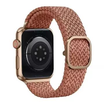 UNIQ Aspen Armband für Apple Watch 40/38/41mm Serie 4/5/6/7/8/SE/SE2 Geflochtenes Pink/Grapefruit Pink