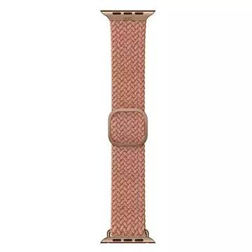 UNIQ Aspen Armband für Apple Watch 40/38/41mm Serie 4/5/6/7/8/SE/SE2 Geflochtenes Pink/Grapefruit Pink