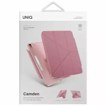 UNIQ Camden Tablet-Hülle für iPad 10 Gen. (2022) pink/rouge pink Antimikrobiell