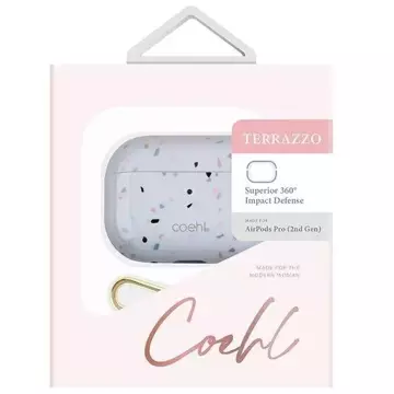 UNIQ Coehl Terrazzo Schutzhülle für AirPods Pro 2 Sand/Sandstein