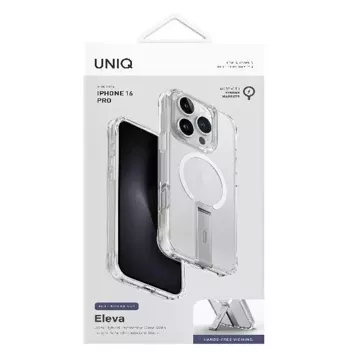 UNIQ Eleva mit Vertica Stand Hülle für iPhone 16 Pro 6,3" Transparent/Lucent Clear