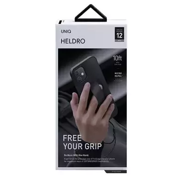 UNIQ Hülle Heldro iPhone 12 mini 5.4" schwarz / Mitternachtsschwarz Antimikrobiell