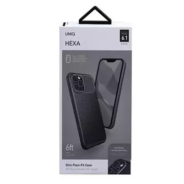 UNIQ-Hülle Hexa iPhone 12/12 Pro 6.1 "schwarz / Mitternachtsschwarz