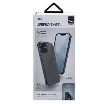 UNIQ-Hülle LifePro Tinsel iPhone 12 mini 5,4 "schwarz / Dampfrauch