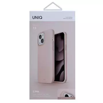 UNIQ-Hülle Lino iPhone 13 6.1 "Rosa / Blush Pink