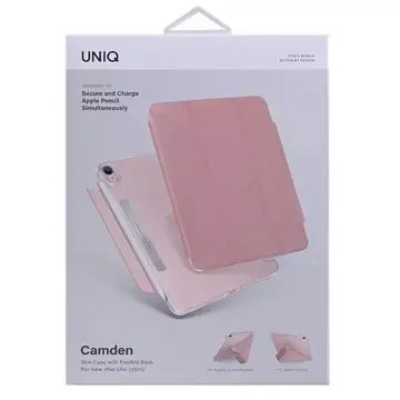 UNIQ Hülle für Camden iPad Mini (2021) pink / Pfingstrose / pink Antimikrobiell