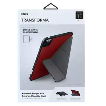 UNIQ Hülle für Transforma iPad Pro 11 "(2021) Antimikrobielles Rot / Korallenrot