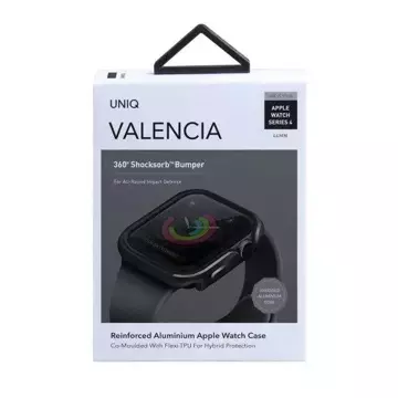 UNIQ Hülle für Valencia Apple Watch Serie 4/5/6 / SE 44mm. grau / gunmetal grau
