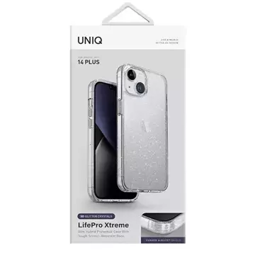 UNIQ LifePro Xtreme Hülle für iPhone 14 Plus 6.7" transparent/Lametta lucent