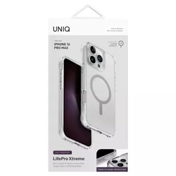 UNIQ LifePro Xtreme Hülle für iPhone 16 Pro Max 6,9" Magclick Charging Transparent/Frost Clear