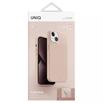 UNIQ Lino Hue Handyhülle für Apple iPhone 14 6.1" Magclick Charging pink/blush pink