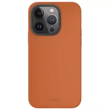 UNIQ Lino Hue Hülle für iPhone 15 Pro 6,1" Magclick Charging Orange/Sunset Orange