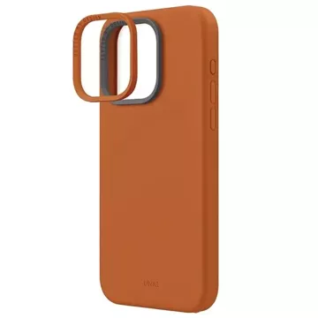 UNIQ Lino Hue Hülle für iPhone 15 Pro Max 6,7" Magclick Charging Orange/Sunset Orange