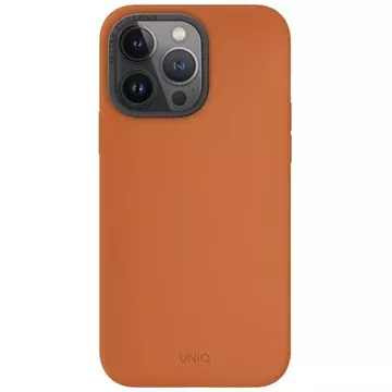 UNIQ Lino Hue Hülle für iPhone 15 Pro Max 6,7" Magclick Charging Orange/Sunset Orange