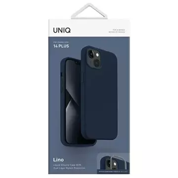 UNIQ Lino Hülle für Apple iPhone 14 Plus 6.7" blau/marineblau