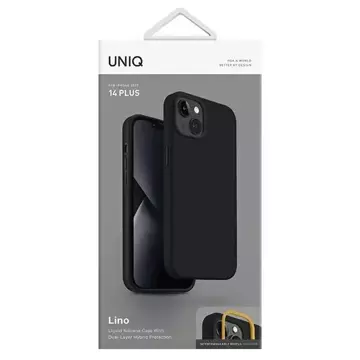 UNIQ Lino Hülle für iPhone 14 Plus 6.7" Schwarz/Mitternachtsschwarz