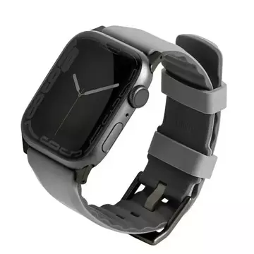 UNIQ Linus Apple Watch Series 4/5/6/7/8/SE/SE2 Armband 38/40/41mm Airosoft Silikon grau/kreidegrau