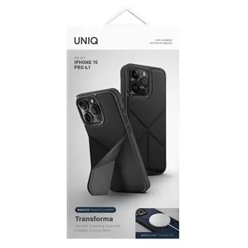 UNIQ Transforma Hülle für iPhone 15 Pro 6,1" Magclick Charging Schwarz/Ebenholzschwarz