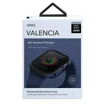 UNIQ Valencia Schutzhülle für Apple Watch Series 4/5/6/SE 40mm Blau/Atlantikblau