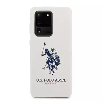 US Polo Silicone Collection Samsung Galaxy S20 Ultra Handyhülle weiß/weiß