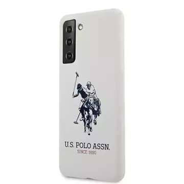 US Polo Silikon Logo Handyhülle für Samsung Galaxy S21 Plus weiß/weiß