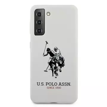 US Polo Silikon Logo Handyhülle für Samsung Galaxy S21 Plus weiß/weiß